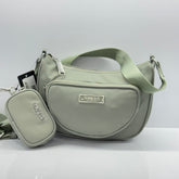 BOLSO GUESS GRIS CON MONEDERO