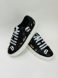 TENIS KARL LAGERFELD CATE PINS NEGRO Y BLANCO