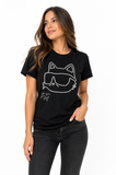 CAMISETA KARL LAGERFELD CHOUPETTE LINK GRAPHIC TEE